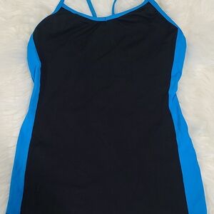 Black and Blue Gitls Swimsuit Top